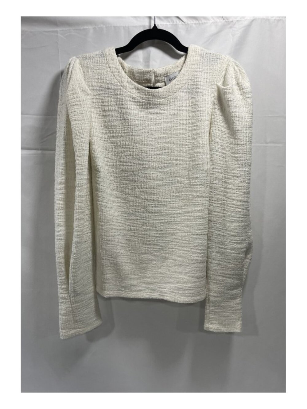 Evereve Women's long sleeve blouse Size M Off-whit